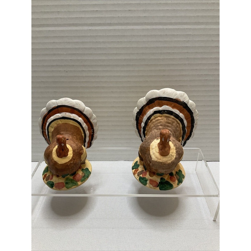 Thanksgiving 1997 Ceramic Tom Turkey Salt and Pepper‎ Shakers